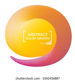 Abstract vector 3d illustration colored shape. Liquid blended fluid color path. Visual poster design