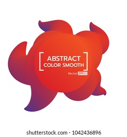 Abstract vector 3d illustration colored shape. Liquid blended fluid color path. Visual poster design