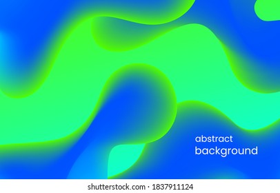 Abstract vector 3D shapes background. Acid colors. Stock vector illustration.