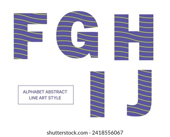 An abstract vector alphabet design with a line style inside the alphabet, great for use in logos, icons, posters, printing, name arrangements, etc.