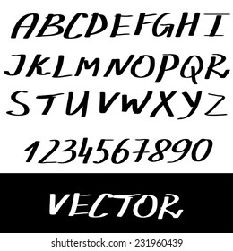 Abstract Vector Alphabet. Hand drawn letters for design illustration , backgrounds , textures , wallpaper,computer technologies,creation of clothing.
