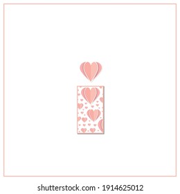 Abstract vector alphabet - i made from heart - alphabet set