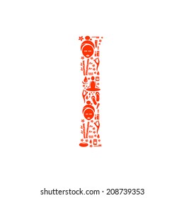 Abstract vector alphabet - I made from Icon Spa - alphabet set.