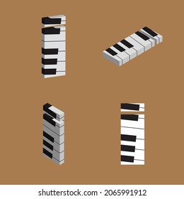 Abstract vector alphabet - i made from piano - alphabet set