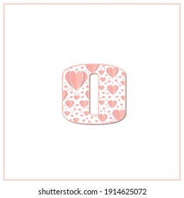 Abstract vector alphabet - o made from heart - alphabet set