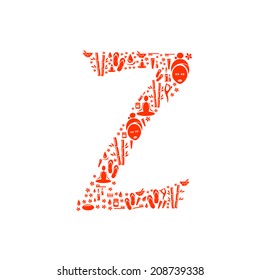Abstract vector alphabet - Z made from Icon Spa - alphabet set.
