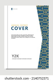Abstract vector annual report cover template with pattern. Suitable for company profile, annual report, and business offering proposal.