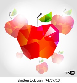 Abstract vector apples
