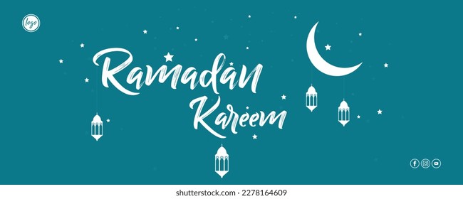 Abstract vector arabic background with lanterns