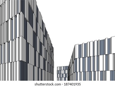 abstract vector architecture buildings