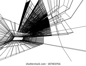 abstract vector architecture buildings