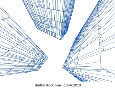 abstract vector architecture buildings