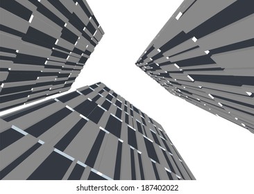 abstract vector architecture buildings