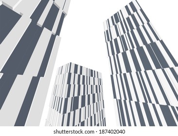 abstract vector architecture buildings