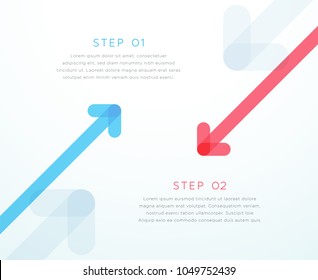 Abstract Vector Arrow 2 Point Template Infographic