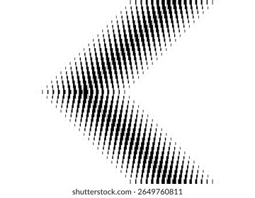 Abstract Vector Arrow from Black Pixels on White Background. Sports Design Element, Pointer, Direction. Clusters. Game. Navigation. Vector Background