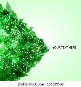 abstract vector arrow by leaves .Ecology concept for your text or design
