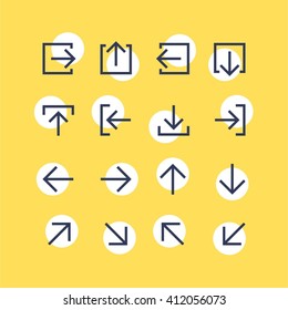 Abstract vector arrow pictogram set