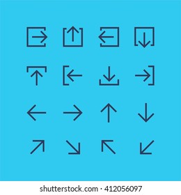 Abstract vector arrow pictogram set