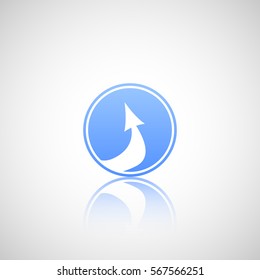 Abstract vector arrow with reflect.