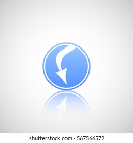 Abstract vector arrow with reflect.