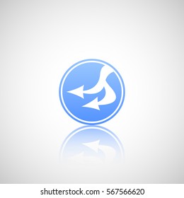 Abstract vector arrow with reflect.