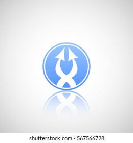 Abstract vector arrow with reflect.