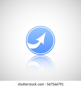 Abstract vector arrow with reflect.