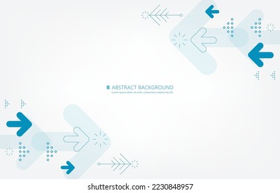 Abstract vector arrow shape white background