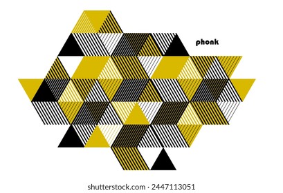 Arte vectorial Abstractas con cubos isométricos 3D fondo geométrico, bloques de arte superior con diferentes formas aisladas, Diseño gráfico poligonal, tema cúbico.
