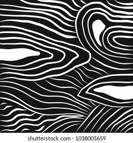 Abstract vector art background of composition texture with creative artistic naive style, repetitive black and white shape lines for your design, presentation, package, poster, decoration.