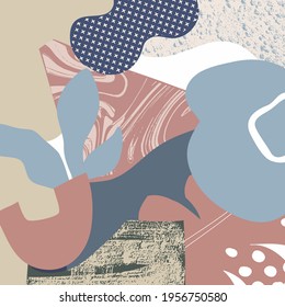 Resumen de arte vectorial fondo de la textura de la composición y estilo artístico creativo naive, elementos coloridos y formas para su diseño, presentación, paquete, afiche, decoración.