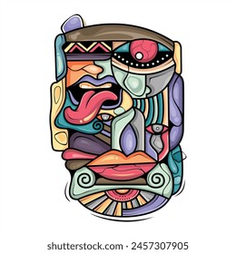 Abstract vector art ethnic design concept