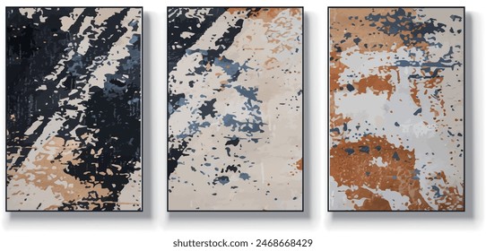 Abstract vector art in grey and gold. Artistic image for creative, design projects: carpet, wallpaper, and wall art.
