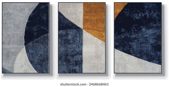 Abstract vector art in grey and gold. Artistic image for creative, design projects: carpet, wallpaper, and wall art.