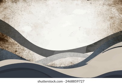 Abstract vector art in grey and gold. Artistic image for creative, design projects: carpet, wallpaper, and wall art.