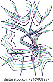 abstract vector art line drawing
