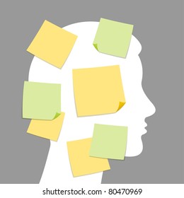Abstract Vector Art - Notes and idea making