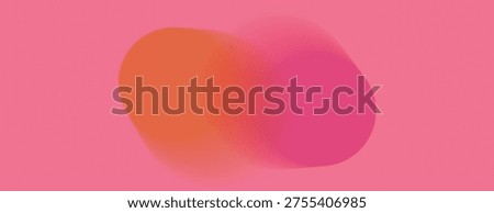Abstract vector art with overlapping orange and pink shapes on a pink background, creating a soft, blurred effect. Modern and minimalist design.