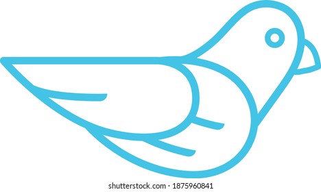 Abstract vector art pidgeon lineart