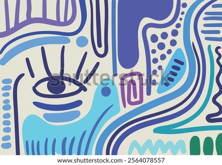 Abstract vector art reminiscent of Picasso's Cubism, portraying human facial portraits with bold black lines.