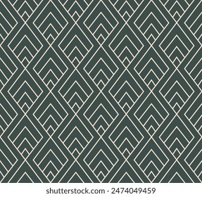 Abstract vector art seamless pattern. Vintage victorian background. Geometric retro illustration.