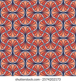 Abstract vector art seamless pattern. Vintage victorian background. Geometric retro illustration.