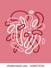 Abstract vector art shapes illustration. Fluid liquid effect composition. Organic line, free hand drawing. Trendy artistic minimal colorful decoration for banners, posters, graphic design projects. 
