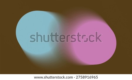 Abstract vector art with two blurred circles, one blue and one pink, on a brown background. The circles appear to be in motion, creating a dynamic effect. Desktop wallpaper background.