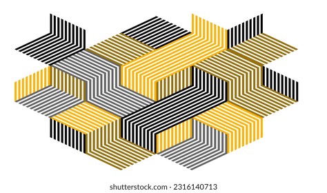 Abstract vector artistic geometric background, dynamic art wallpaper, neo geometry design, rhythmic decoration.