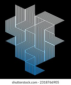 Abstract vector artistic geometric background, dynamic art wallpaper, neo geometry design, rhythmic decoration.