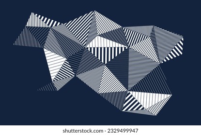 Resumen vectorial fondo geométrico artístico estilo triángulos poligonales, fondo de pared de arte dinámico de bajo polo, diseño de geometría neo, decoración rítmica.