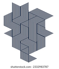 Abstract vector artistic geometric background, dynamic art wallpaper, neo geometry design, rhythmic decoration.