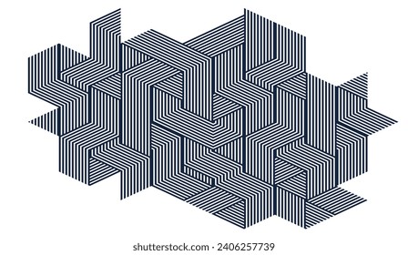 Abstract vector artistic geometric background, dynamic art wallpaper, neo geometry design, rhythmic decoration.